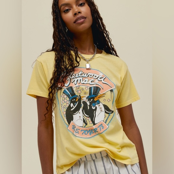 🆕 DAYDREAMER | FLEETWOOD MAC 1978 U.S. TOUR TEE | YELLOW BLOOM | SIZE: SMALL - Picture 3 of 7